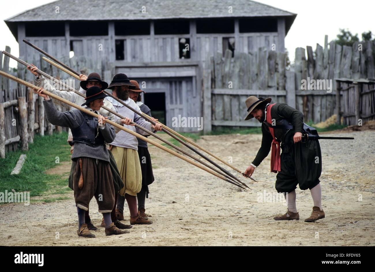 Historische Freilichtmuseum "Plimoth Plantation", Plymouth, Massachusetts, USA, Vereinigte Staaten von Amerika Stockfoto