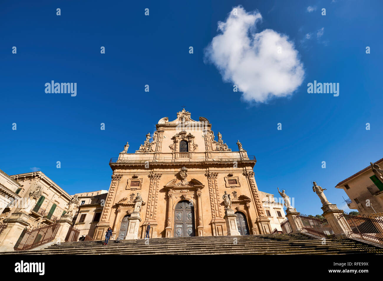 Chiesa di San Pietro Kirche. Modica Sizilien Italien Stockfoto