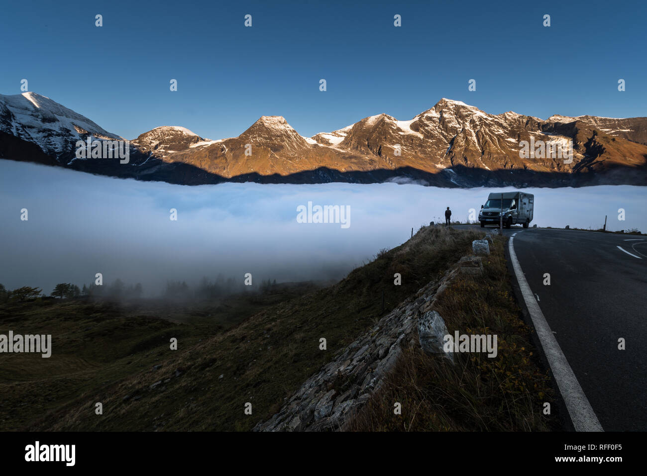 Großglockner Hochalpenstraße in Österreich im Herbst Stockfoto