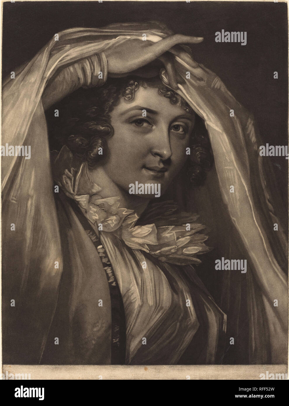 Clara. Vom: C. 1797. Abmessungen: Platte: 54,2 x 40,7 cm (21 5/16 in. x 16 in.) Insgesamt: 54,2 x 40,7 cm (21 5/16 in. x 16 in.). Medium: mezzotint auf Bütten. Museum: Nationalgalerie, Washington DC. Autor: John Raphael Smith. Stockfoto