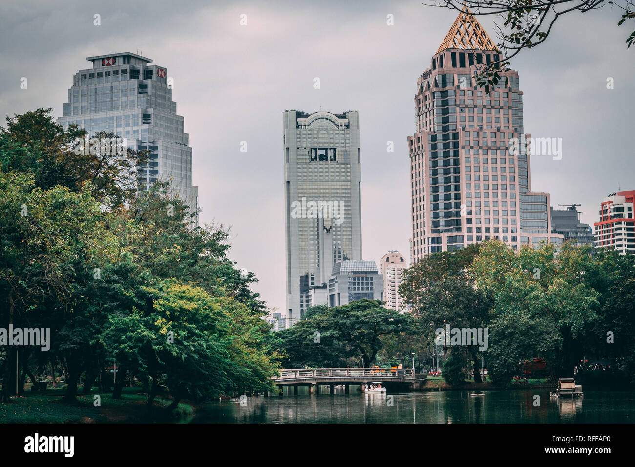 Bangkok, Thailand, 12.13.18: Lumpini Park Stockfoto