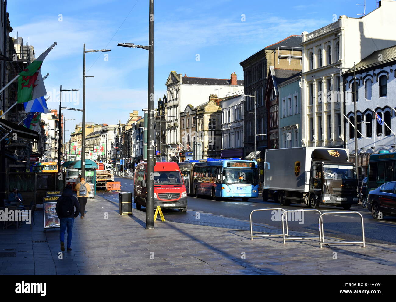 St Mary Street, Cardiff, South Glamorgan, Wales Stockfoto