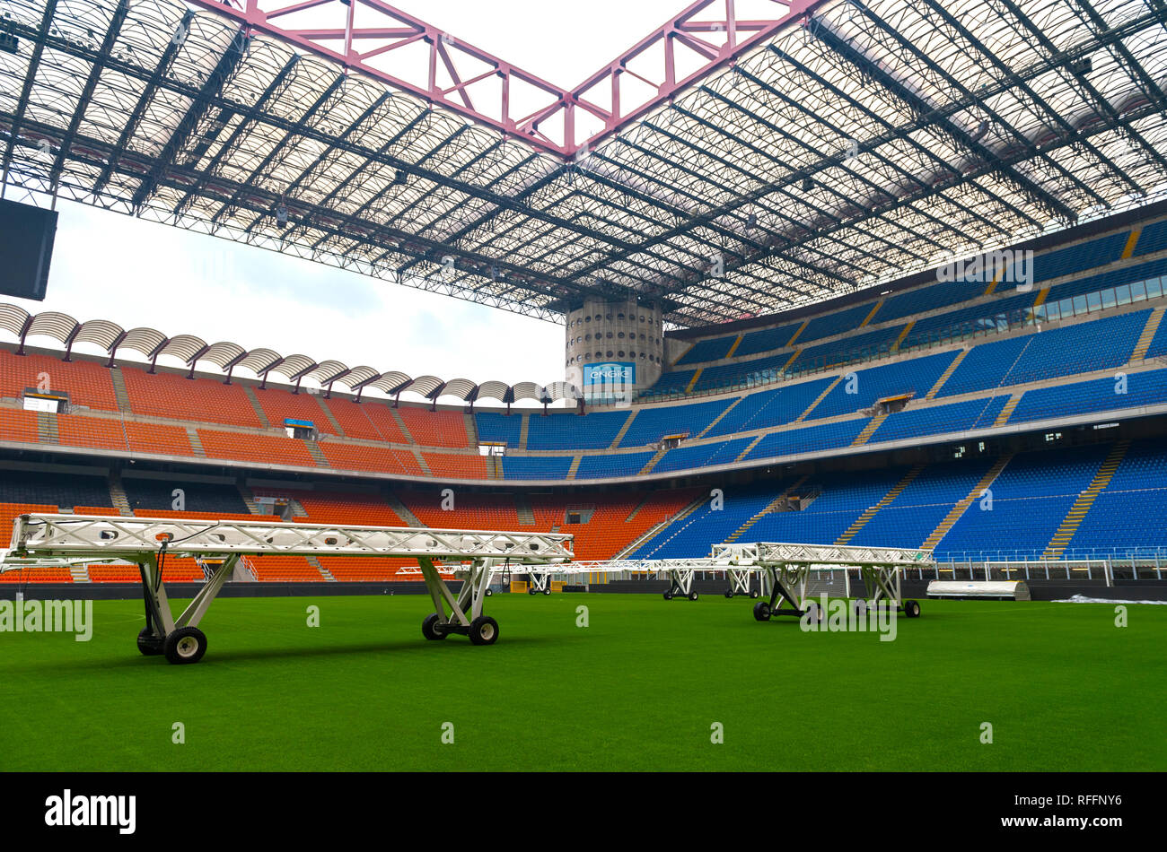 Auf den Tribünen des Stadions San Siro. Mailand, Itally Stockfoto