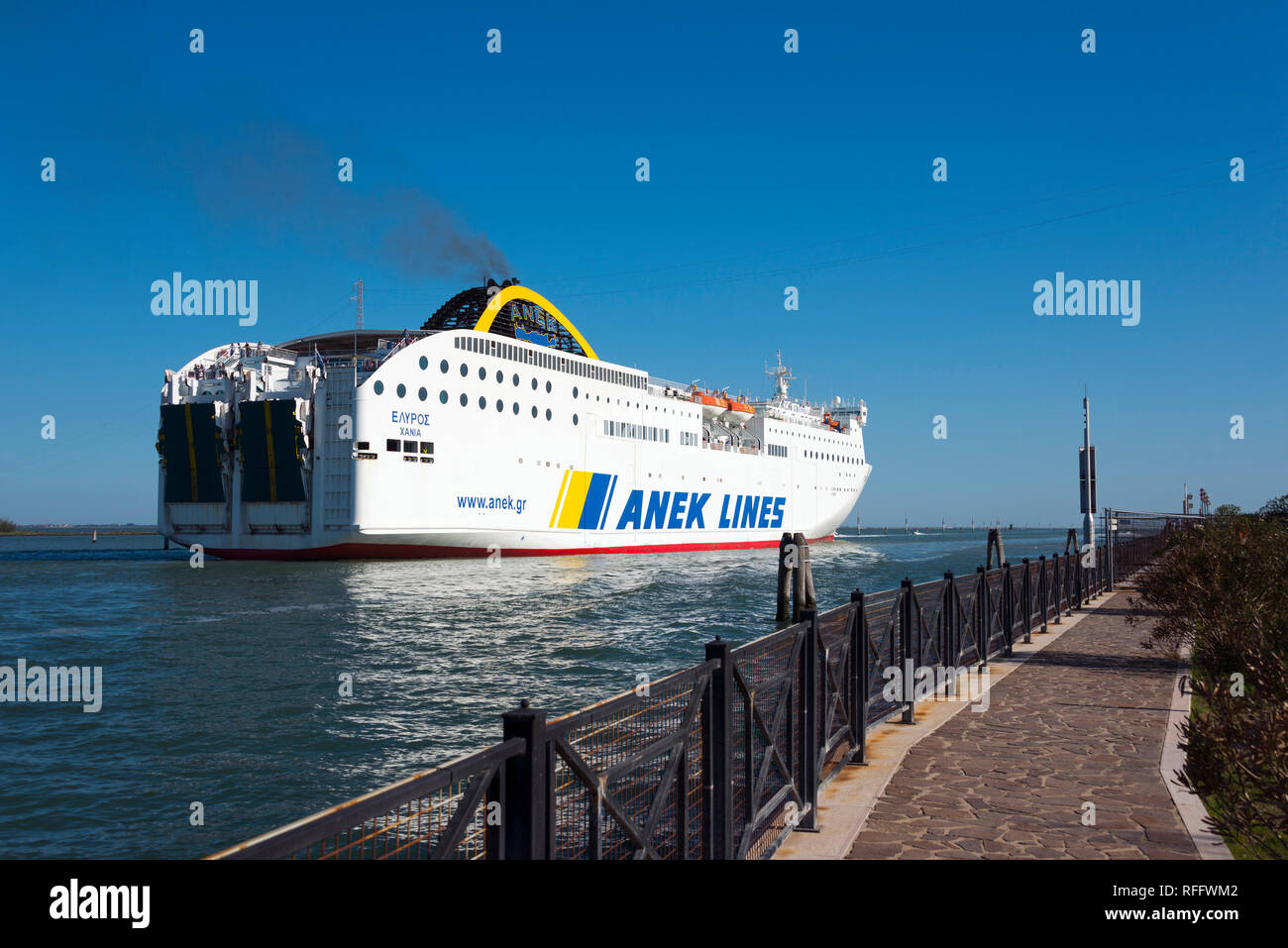 Fähre Elyros, Anek Lines, Venedig, Italien Stockfoto