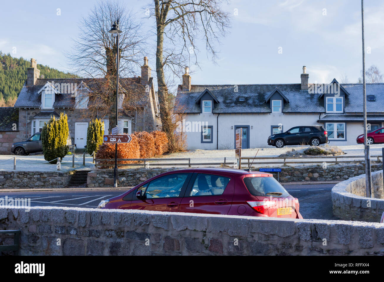 Das Dorf von Braemar, Aberdeenshire, Schottland, Großbritannien Stockfoto