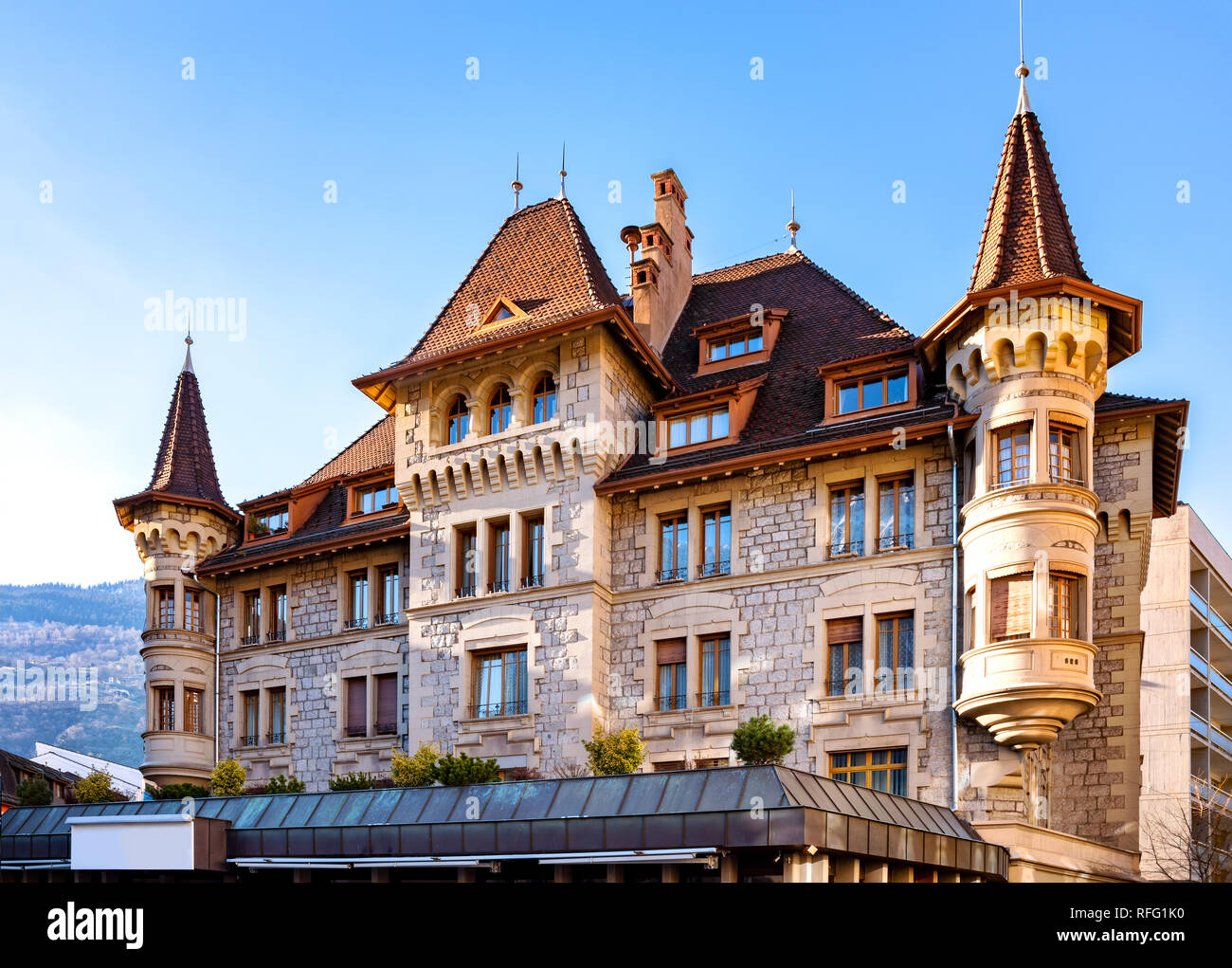 Brig, Schweiz, Brig-Glis Stockfoto