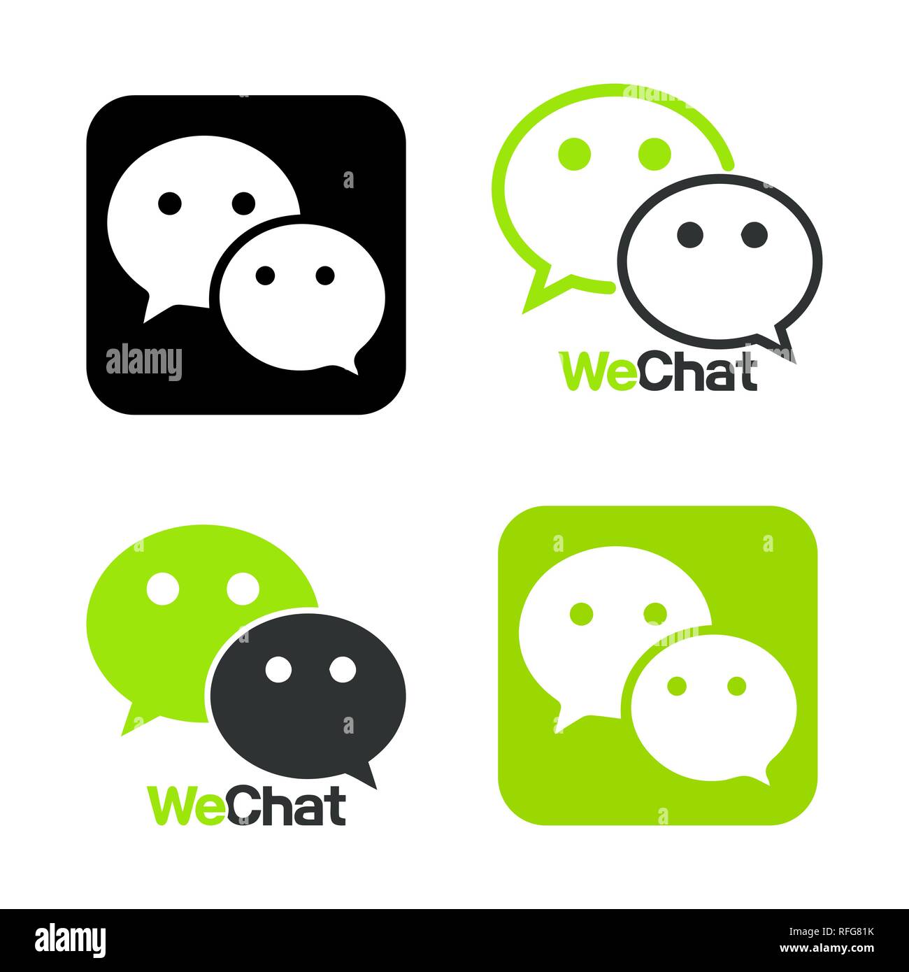 Wir Symbol Chat. Web Icon Kommentare Farbe. Messenger Symbol Vektor illustration Stock Vektor