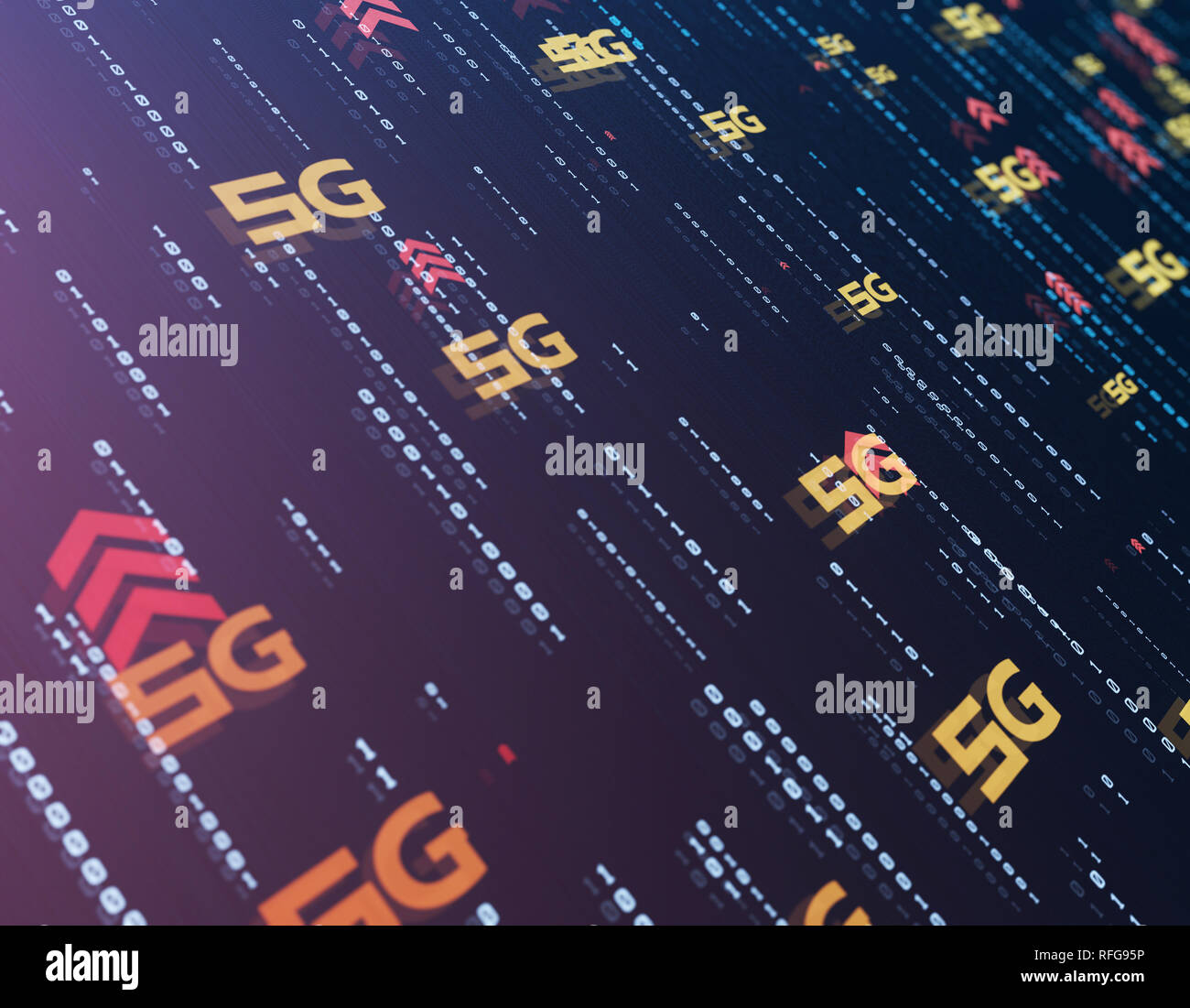 5G-Technologie, modernen Netzwerk Kommunikation Stockfoto