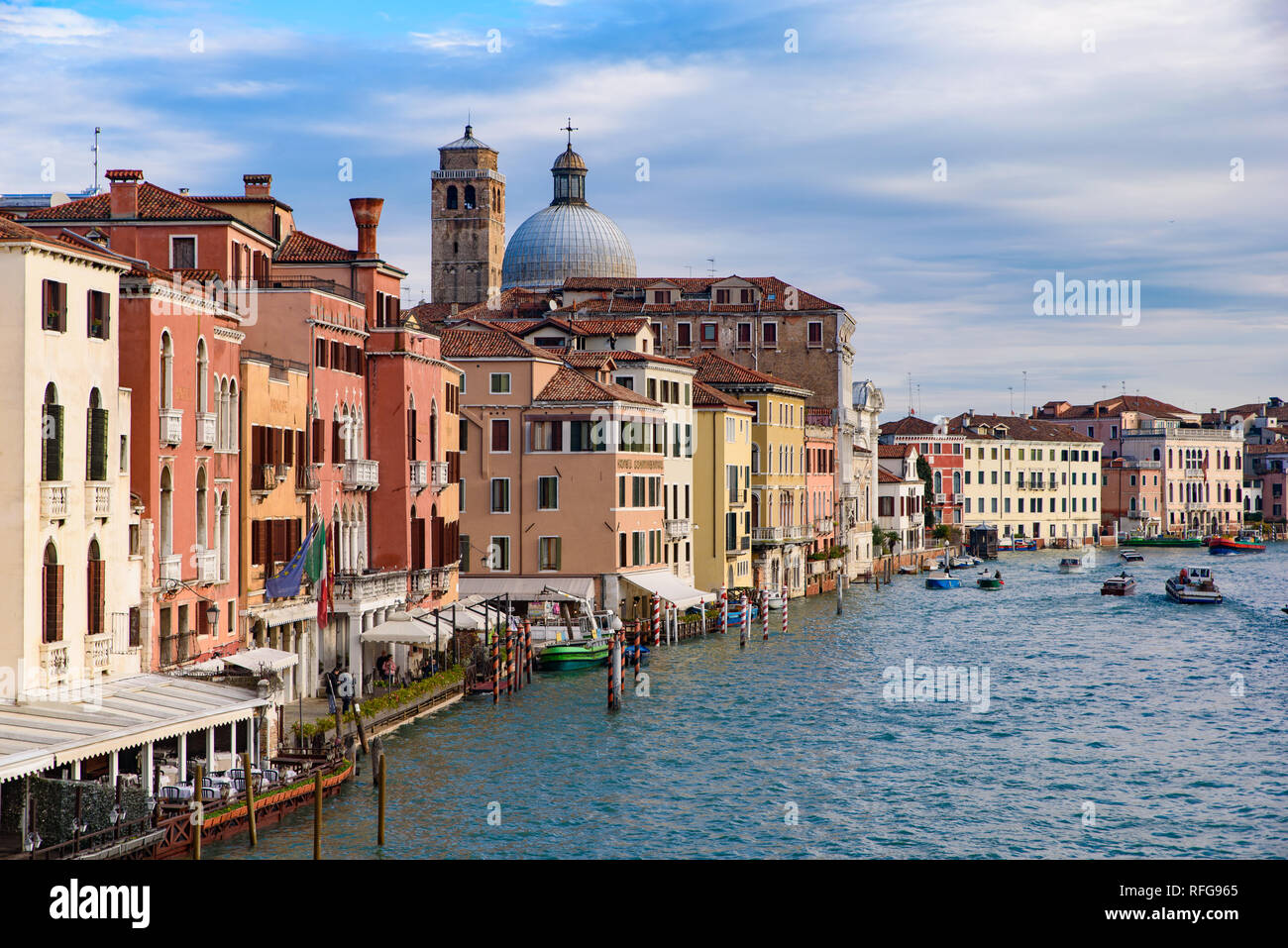 Canal Grande, dem wichtigsten Wasserstraße von Venedig, Italien Stockfoto