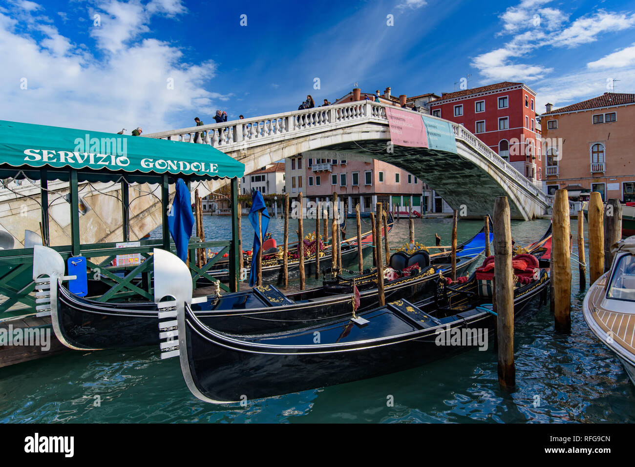 Scalzi Brücke (Ponte degli Scalzi), Venedig, Italien Stockfoto