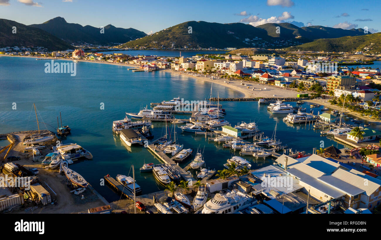 Philipsburg, St. Martin, St. Martin, Insel Sint Maarten Karibik Stockfoto