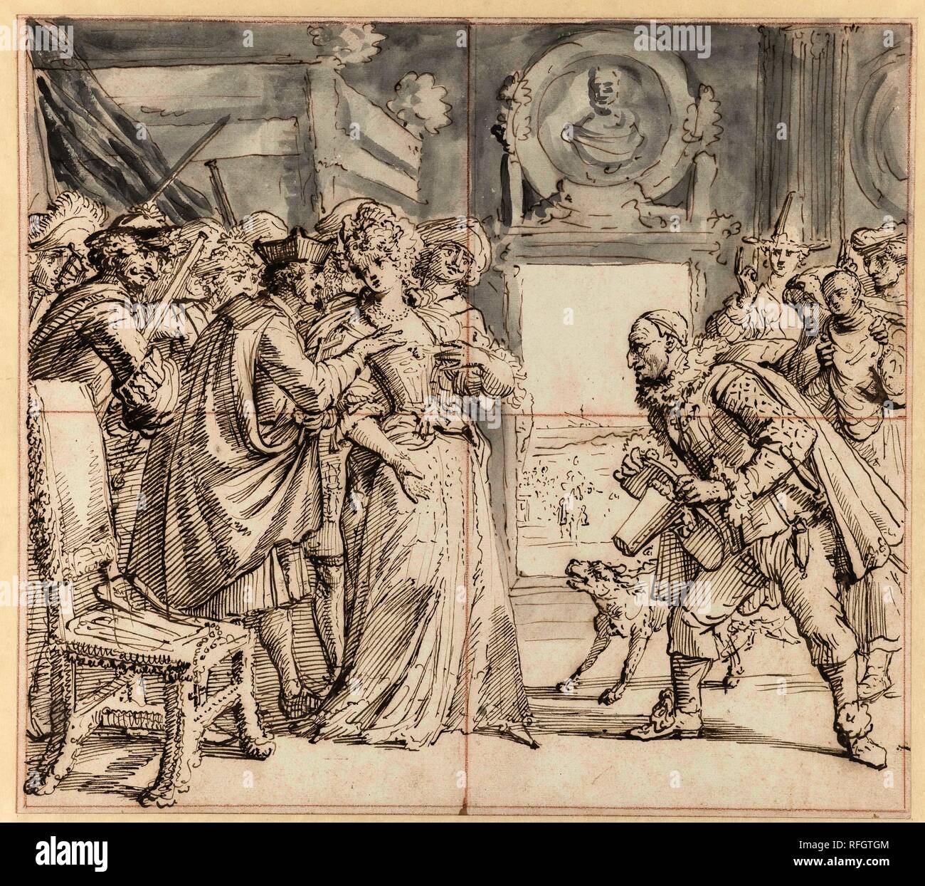 Zeichentrickfilm über Ludwig XIV. und die Verfolgung der Protestanten in Frankreich, 1689. Verfasser der Stellungnahme: Romeyn de Hooghe. Dating: 1689. Maße: H 334 mm x B 373 mm. Museum: Rijksmuseum, Amsterdam. Stockfoto