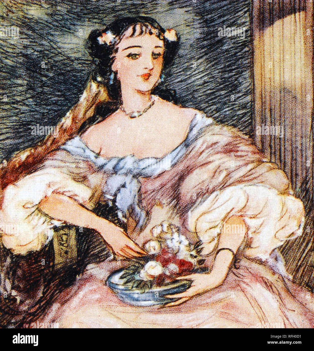 BARBARA PALMER 1 Herzogin von Cleveland (1640-1709) Lady aus dem Bett Kammer. Ein 1937 Zigarette Karte Abbildung. Stockfoto