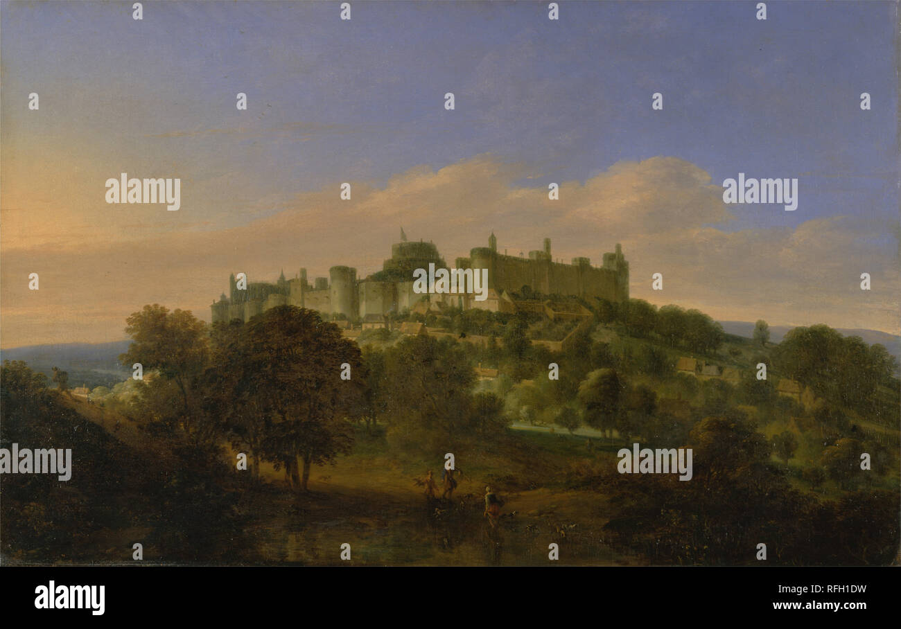 Windsor Castle aus dem Süden. Datum/Zeit: Ca. 1685. Malerei. Öl auf Leinwand. Höhe: 514 mm (20,23 in); Breite: 803 mm (Webcast). Autor: unbekannter Künstler. Stockfoto