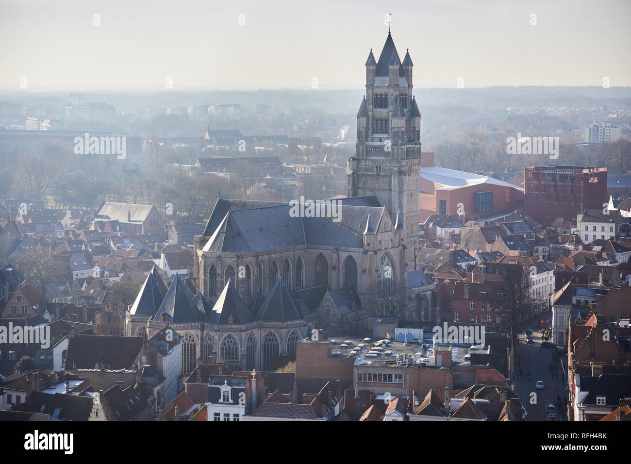 Brügge mit St. Salvator Kathedrale, Belgien Stockfoto