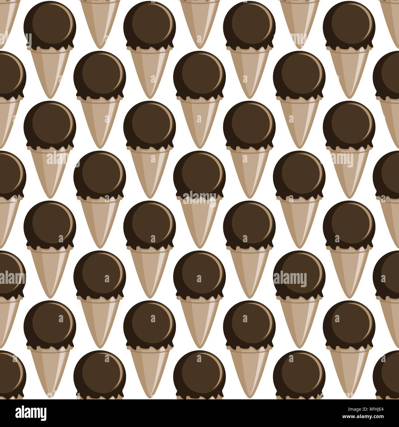 Eis choco Kegel nahtlose Muster Hintergrund Stock Vektor
