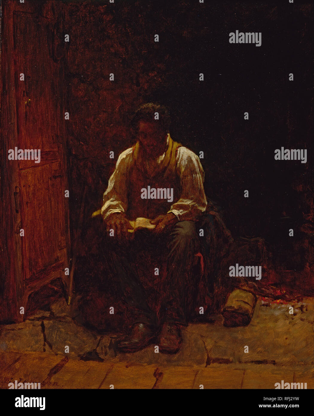 Der Herr ist mein Hirte. Datum/Zeit: Ca. 1863. Malerei. Öl auf Leinwand. Höhe: 422.40 mm (16,62 in); Breite: 333.50 mm (13.12 in). Autor: Eastman Johnson. Stockfoto