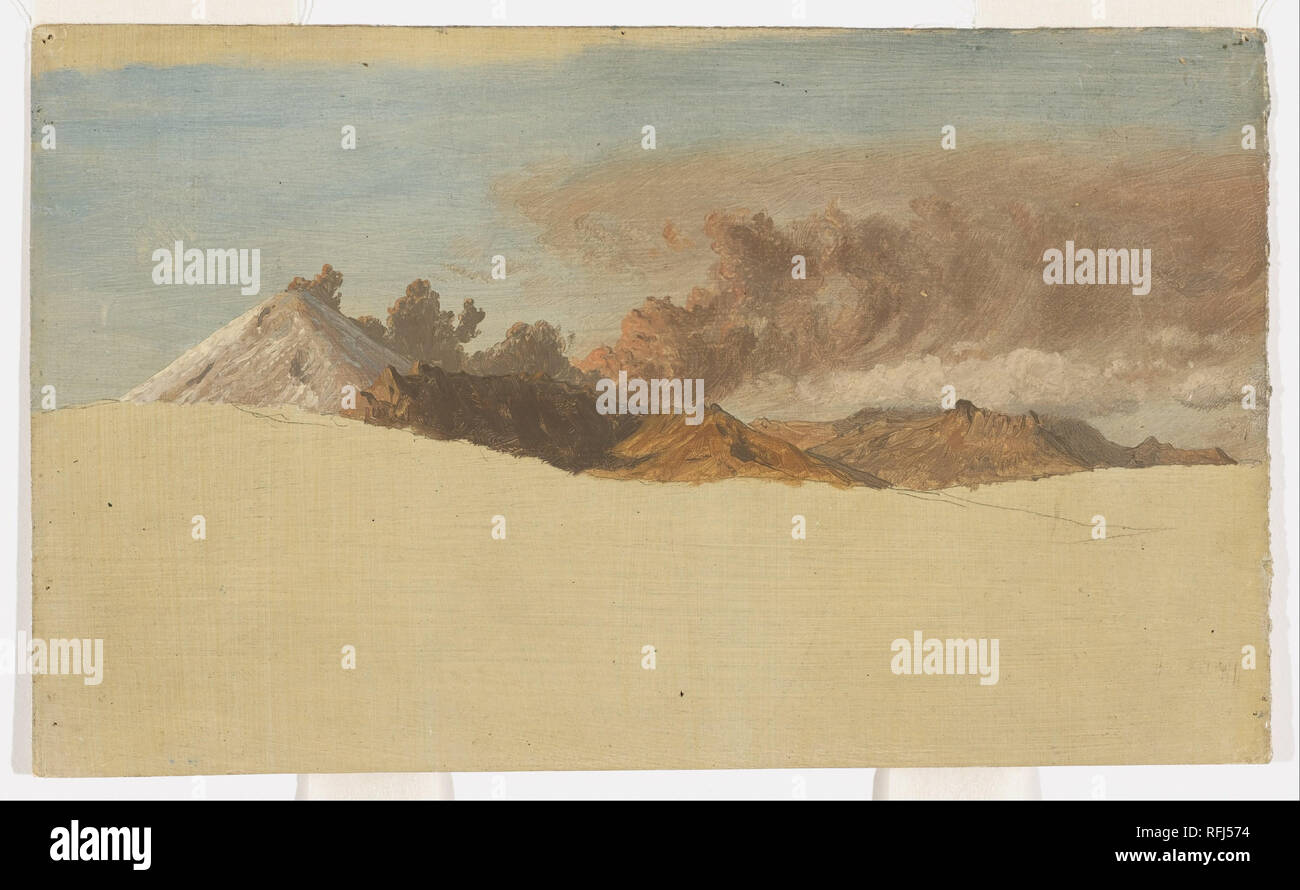 Cotopaxi von Ambato, Ecuador gesehen. Datum/Zeitraum: 1853. Zeichnung. Pinsel und Ölfarbe, Graphit auf Pappe. Höhe: 427 mm (16.81 in); Breite: 291 mm (11,45 in). Autor: Frederic Edwin Church. Stockfoto