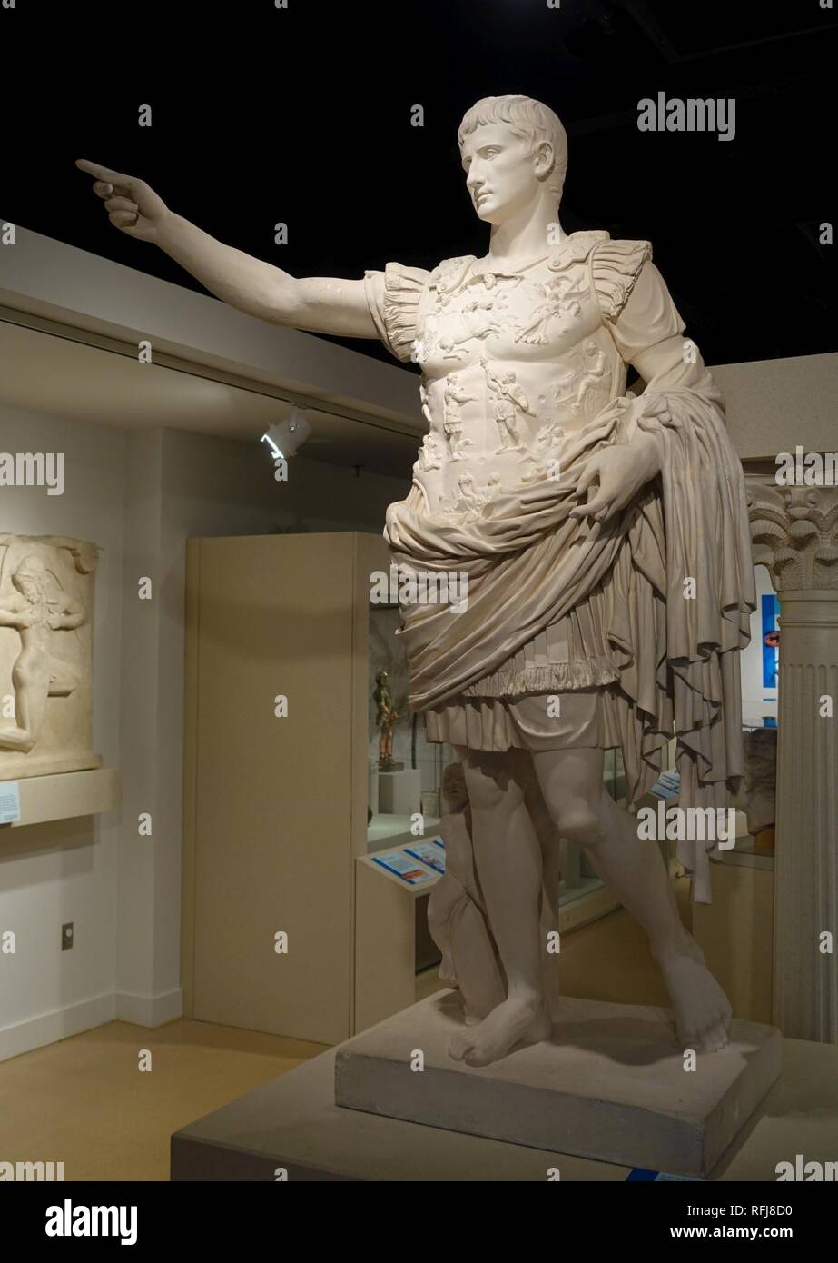 Augustus Primaporta, Gips des 1. Jahrhunderts römischen Kopie im Vatikan - Spurlock Stockfoto