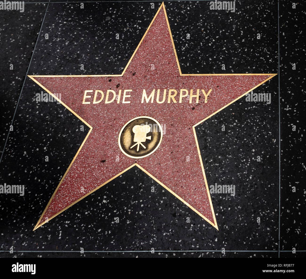 Hollywood, CA, USA - Mai 30,2018: Eddie Murphy's star Hollywood Walk of Fame Stockfoto