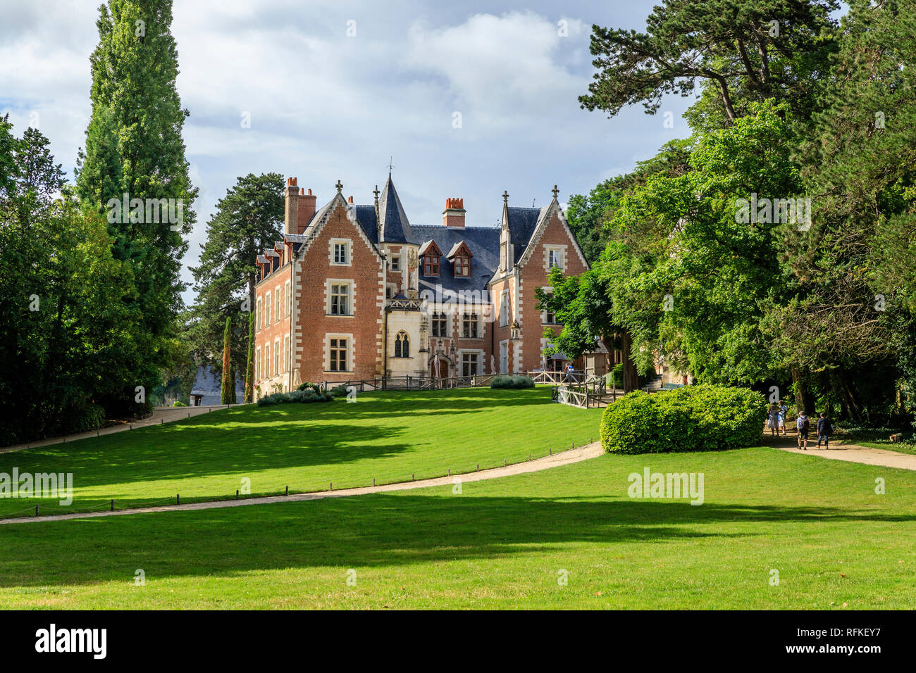 Frankreich, Indre et Loire, Amboise, das Clos Luce Schloss und Garten // Frankreich, Indre-et-Loire (37), Amboise, Jardin et Château du Clos Lucé Stockfoto