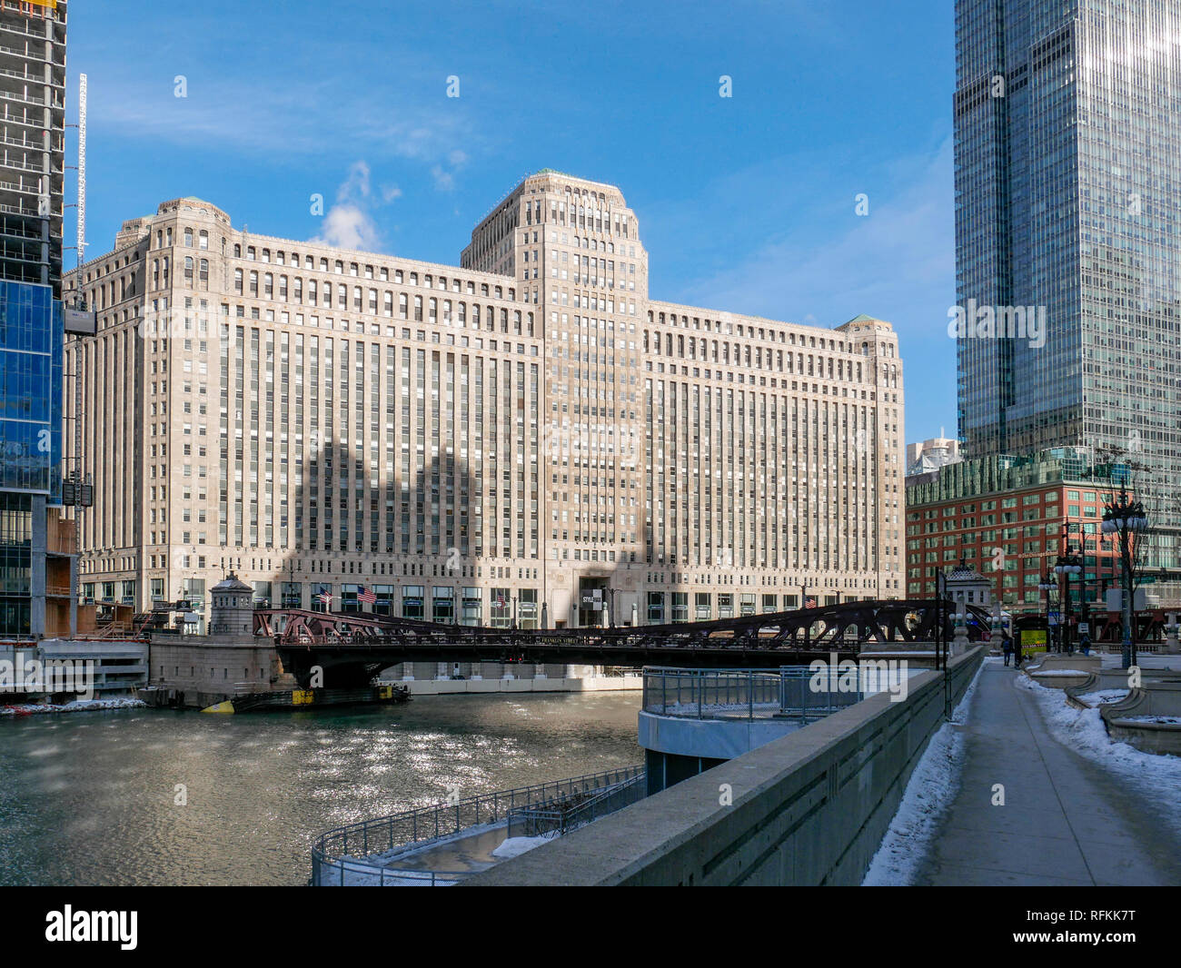 Der Merchandise Mart in Chicago, Illinois. Stockfoto