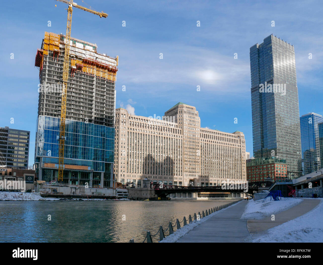 Der Merchandise Mart in Chicago, Illinois. Stockfoto