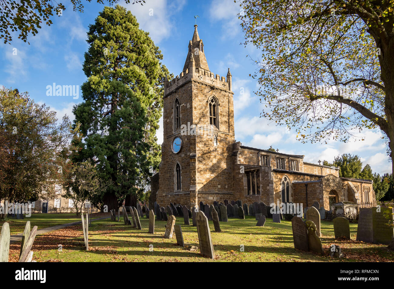 St. Peter & Paul Kirche, große Bowden, Market Harborough Leicestershire, England Stockfoto