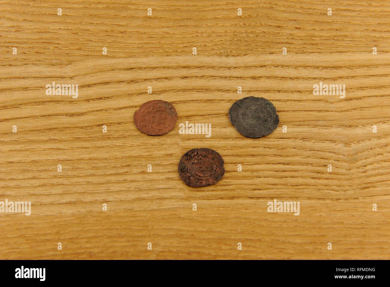 Schwedische Kupfer Prägung wurde erstmals in frühestens in 1624 produziert, Schweden hatte eine doppelte monetäre Norm angenommen, einer auf der Basis von Silber- und eine auf der Grundlage von coppe Stockfoto