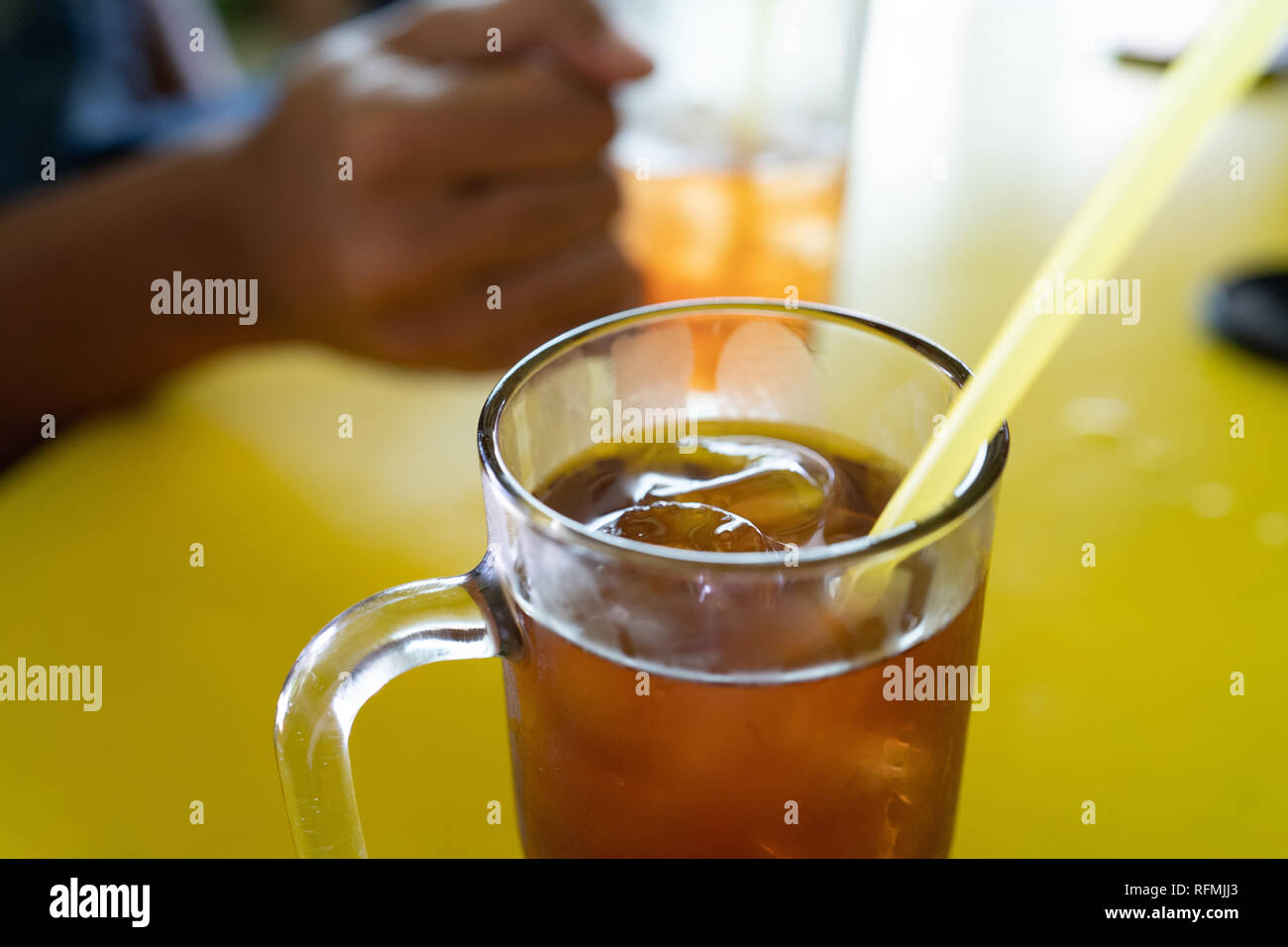 Eis Kaffee eine Art trinken mit authentischen Aroma und Geschmack Stockfoto