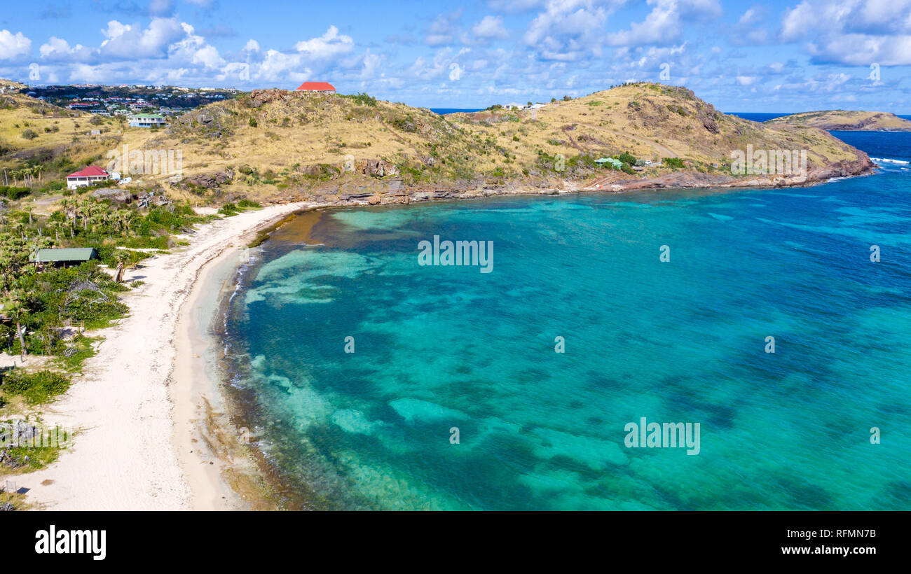 Petit Cul-De-Sac, öffentlichen Strand, Saint Barthélemy oder St Barths oder St Barts, Karibik Stockfoto