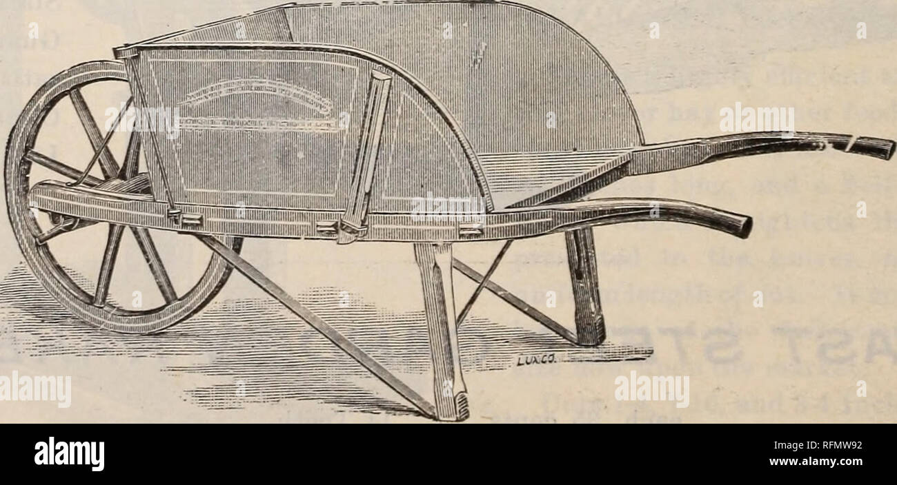. Illustriert und Beschreibender Katalog der Garten, Feld und Blumensamen: landwirtschaftliche und gartenbauliche implementiert, Düngemittel, etc.. Baumschulen Maine Portland Kataloge; Blumen Samen Kataloge; Pflanzen, Zierpflanzen, Gemüse Samen Kataloge Kataloge; Gartengeräte und Zubehör Kataloge. WHEELBARRROWS,. Preise, $ 2,00 bis $ 4,00.. Bitte beachten Sie, dass diese Bilder sind von der gescannten Seite Bilder, die digital für die Lesbarkeit verbessert haben mögen - Färbung und Aussehen dieser Abbildungen können nicht perfekt dem Original ähneln. extrahiert. Kendall &Amp; Whitney (Hart); Henry G. Stockfoto