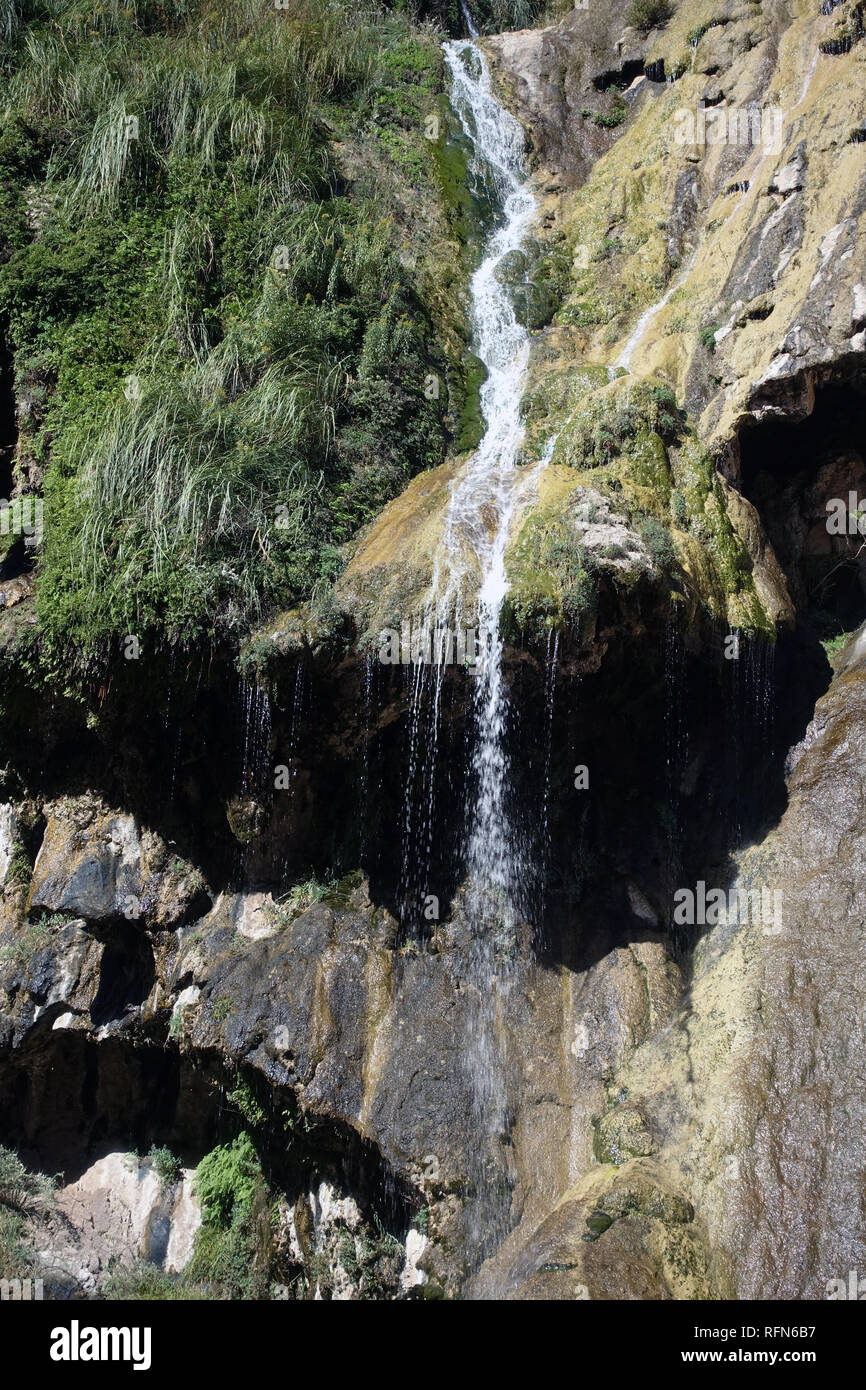 Sitting Bull Wasserfälle sind eine Reihe von Wasserfällen in einer Schlucht in der Lincoln National Forest im Südwesten der Stadt von Carlsbad, New Mexico Stockfoto