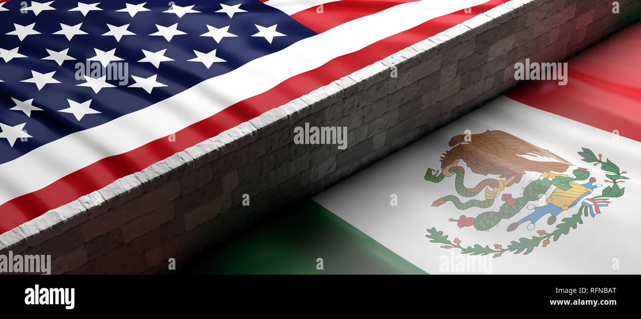 Gehört Mexiko Zu Den Usa Grenze zwischen den vereinigten staaten von amerika und mexiko -Fotos