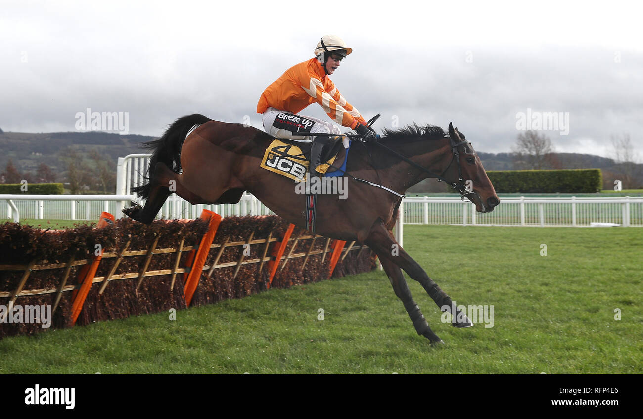 Fakir D'Oudairies geritten von J.J.Slevin auf Ihrem Weg zum Sieg in der JCB Triumph Trial Juvenile Hürde beim Festival Studien Tag bei Cheltenham Racecourse. Stockfoto