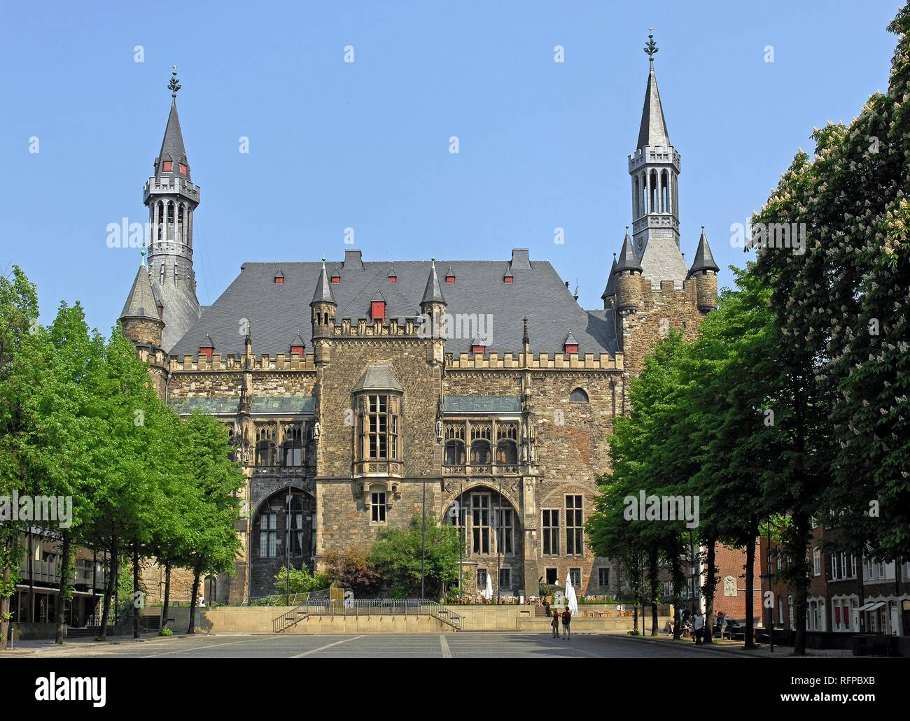 Rathaus von Aachen, NordrheinWestfalen, Deutschland Stockfotografie