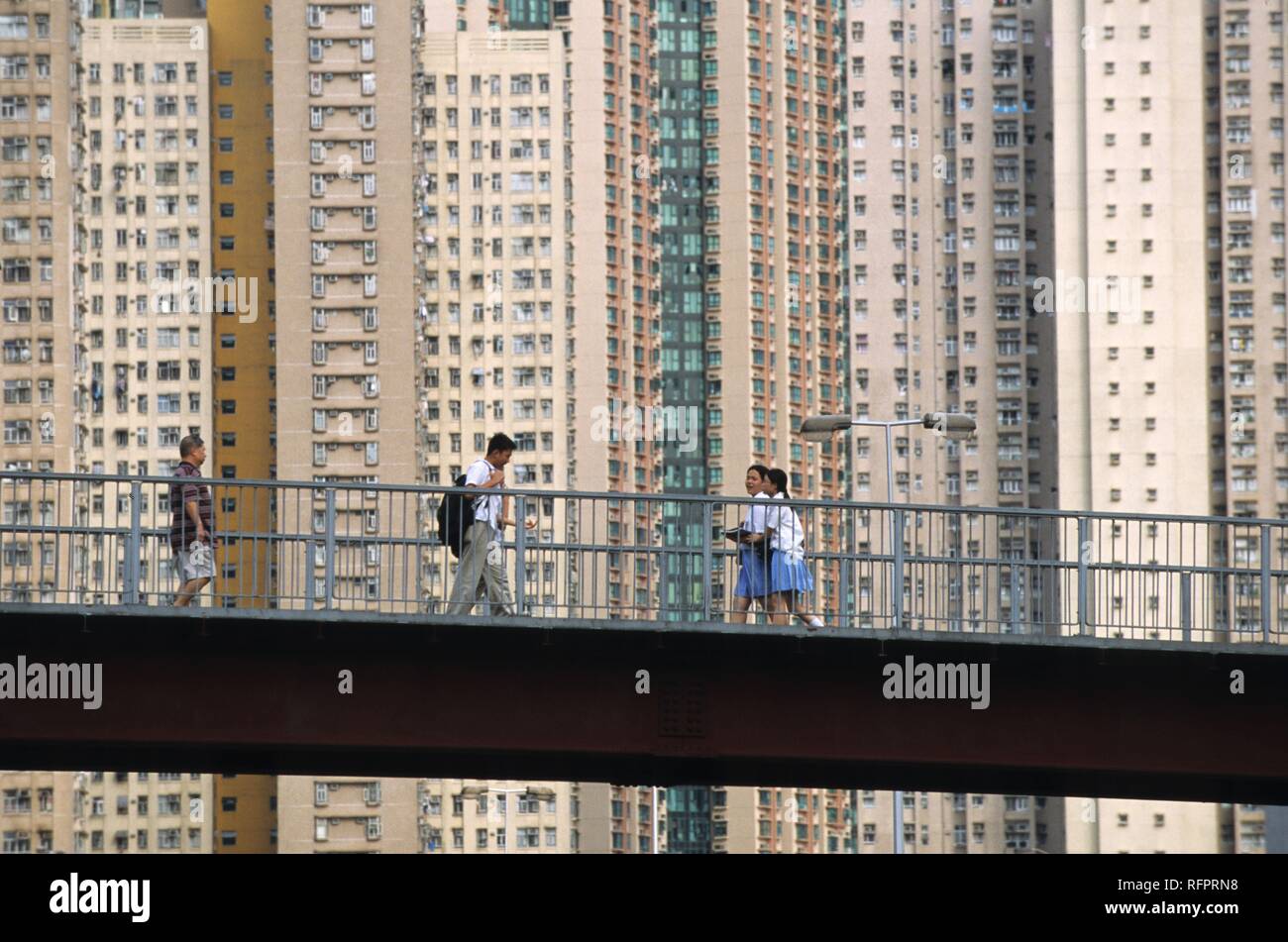 Wohngebiet, Kwun Tong, Kowloon, Hong Kong, China Stockfoto