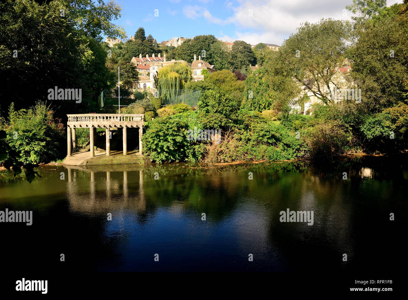 Reflexionen in den Fluss in Bradford-on-Avon. Stockfoto