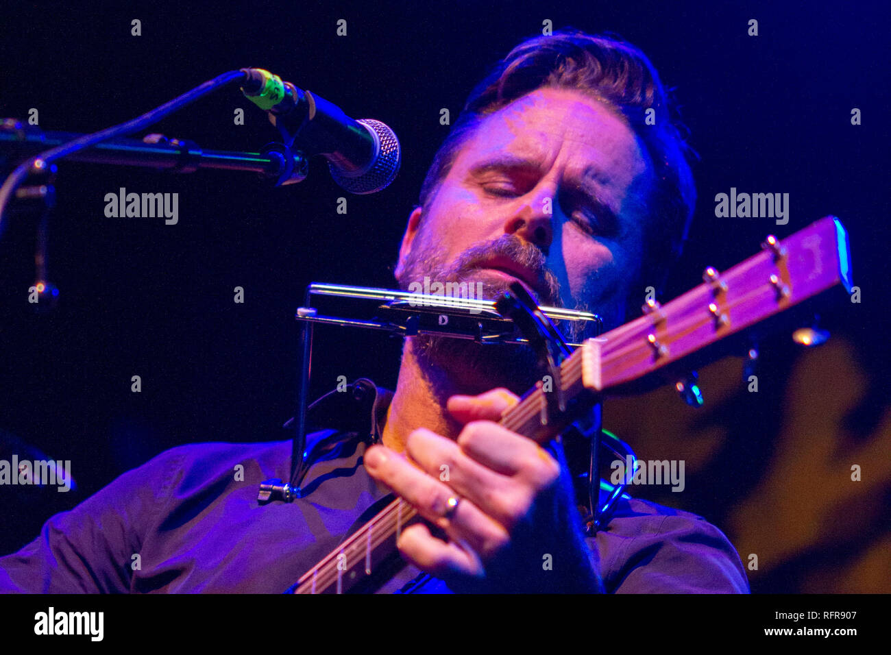 American Country Music Singer, Charles Esten, in der Old Fruitmarket, Glasgow, Schottland, am 20 Januar, 2019, während Celtic Connections Stockfoto