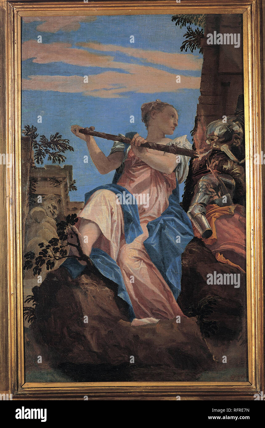 Der Frieden. Datum/Zeitraum: 1551 - 1552. Malerei. Leinwand. Höhe: 1.050 mm (41.33 in); Breite: 640 mm (25.19 in). Autor: Véronèse. VERONESE, PAOLO. Stockfoto