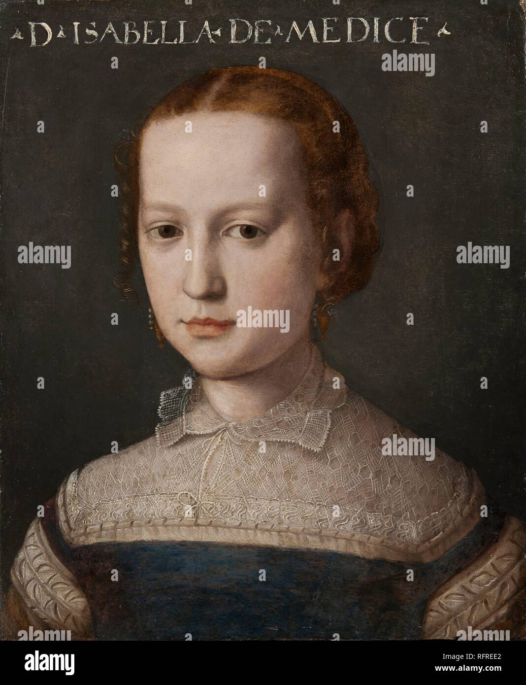 Portrait von Isabella de' Medici (1542-1576). Museum: Nationalmuseum Stockholm. Autor: Bronzino. Stockfoto