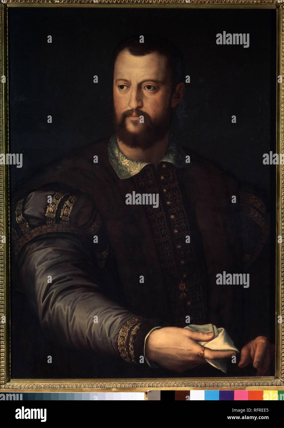 Portrait von Großherzog der Toskana Cosimo I. de' Medici (1519-1574). Museum: Staat A Puschkin-Museum für bildende Künste, Moskau. Autor: Bronzino. Stockfoto