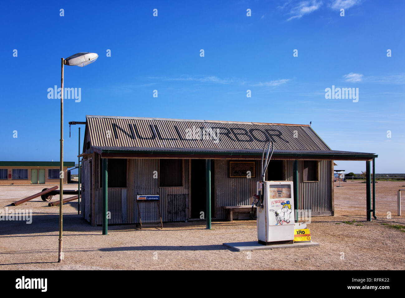 Alte historische Nullarbor Roadhouse Shop am Eyre Highway, South Australia Stockfoto