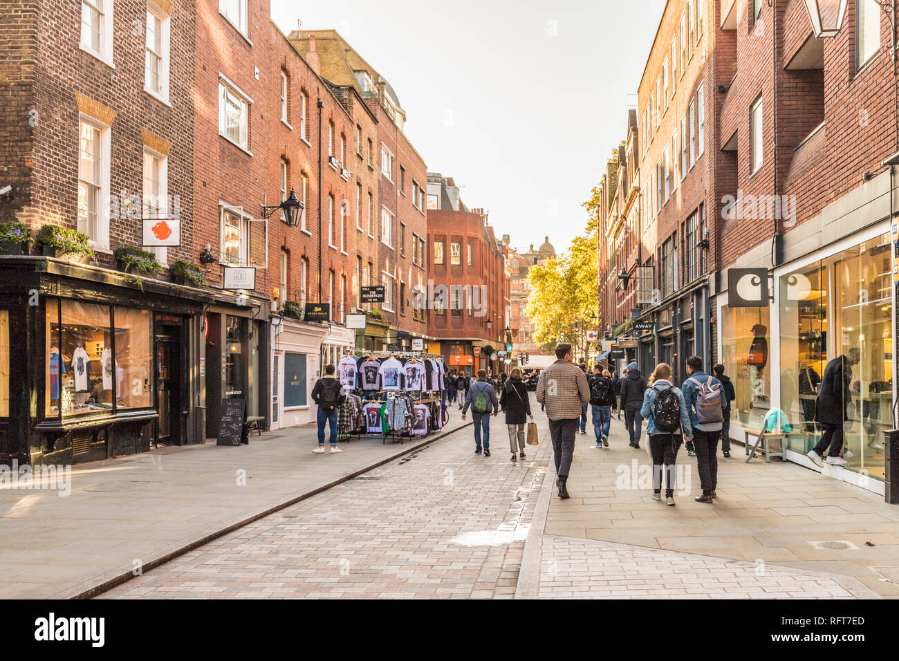 Earlham Street in Covent Garden, London, England, Vereinigtes Königreich, Europa Stockfoto