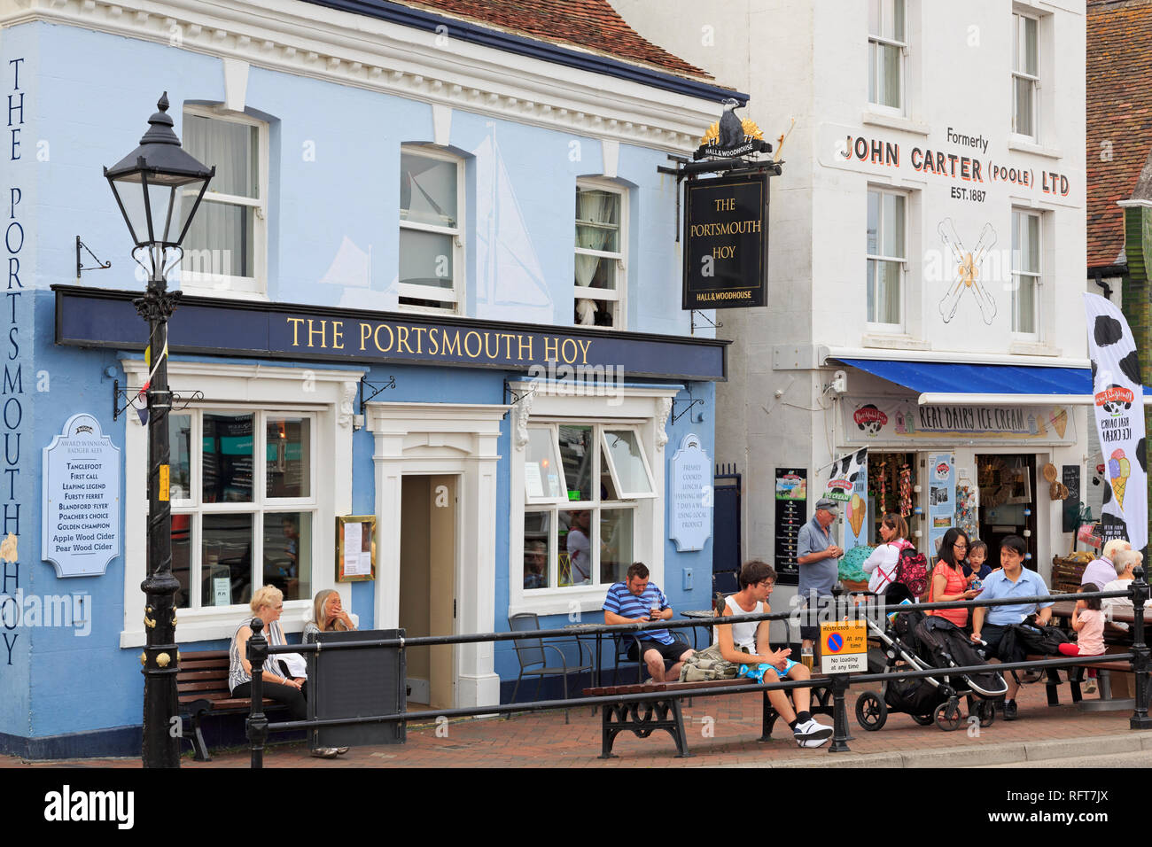 Die Quay in der Alten Stadt Poole, Poole, Dorset, England, Vereinigtes Königreich, Euruope Stockfoto