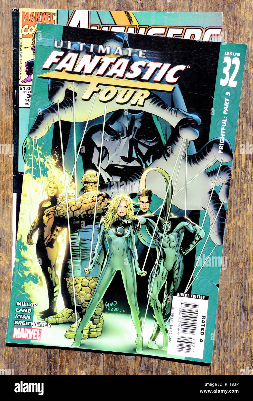 NEW YORK, US-Mai 4, 2018.: Comic DIE FANTASTISCHEN VIER auf der Abdeckung an. MARVEL COMICS. Uns. Nur für den redaktionellen Gebrauch bestimmt. Illustrative Editorial. Stockfoto