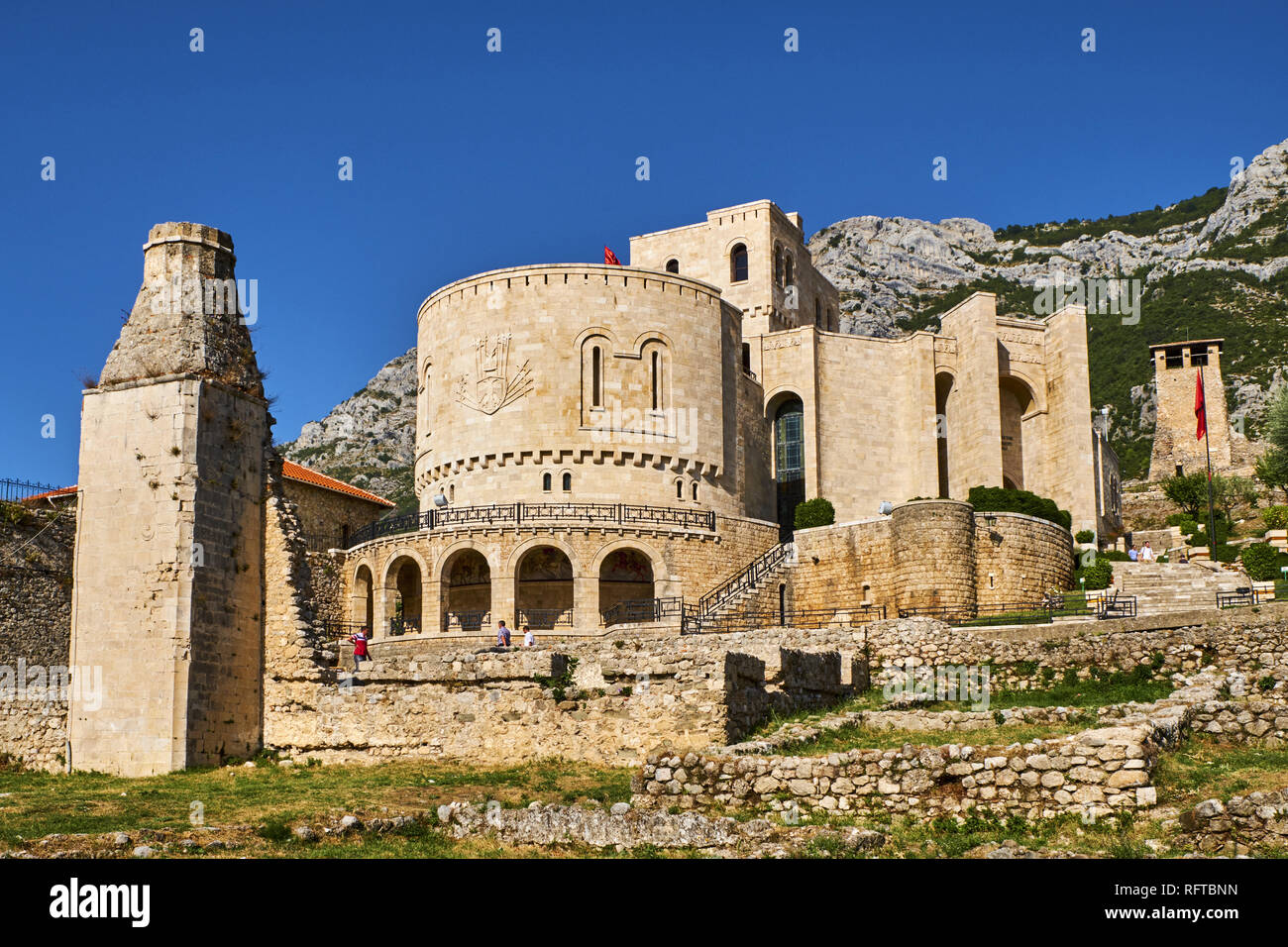 Nationalmuseum, Altstadt von Kruja, Provinz Durres, Albanien, Europa Stockfoto