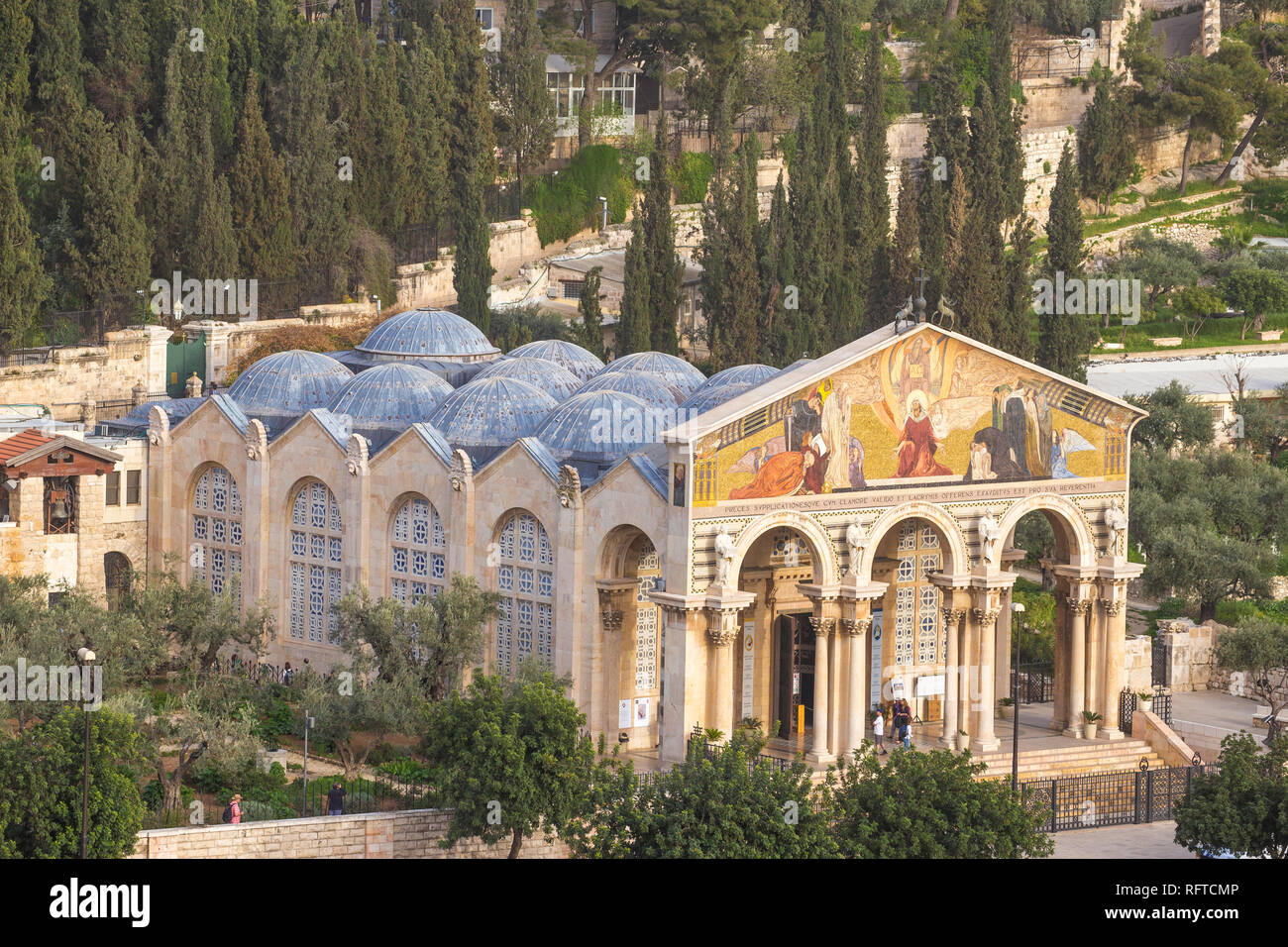 Kirche aller Nationen (Kirche der Agonie) (Basilika der Qualen), Ölberg, Jerusalem, Israel, Naher Osten Stockfoto