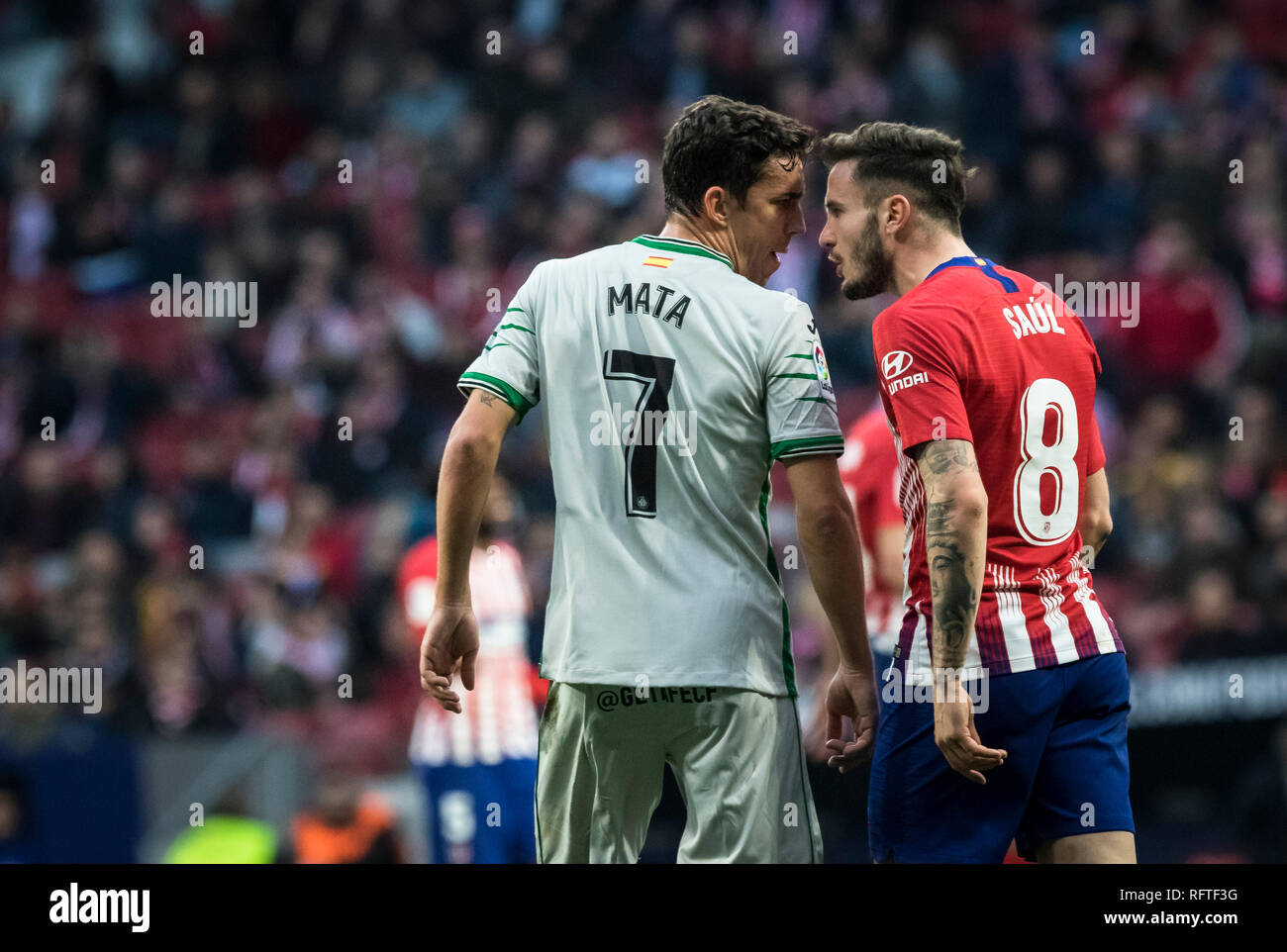 Madrid, Spanien. 26 Jan, 2019. LaLiga Fußballspiel zwischen Atletico de Madrid gegen Getafe CF Wanda Metropolitano. Credit: ABEL F. ROS/Alamy leben Nachrichten Stockfoto