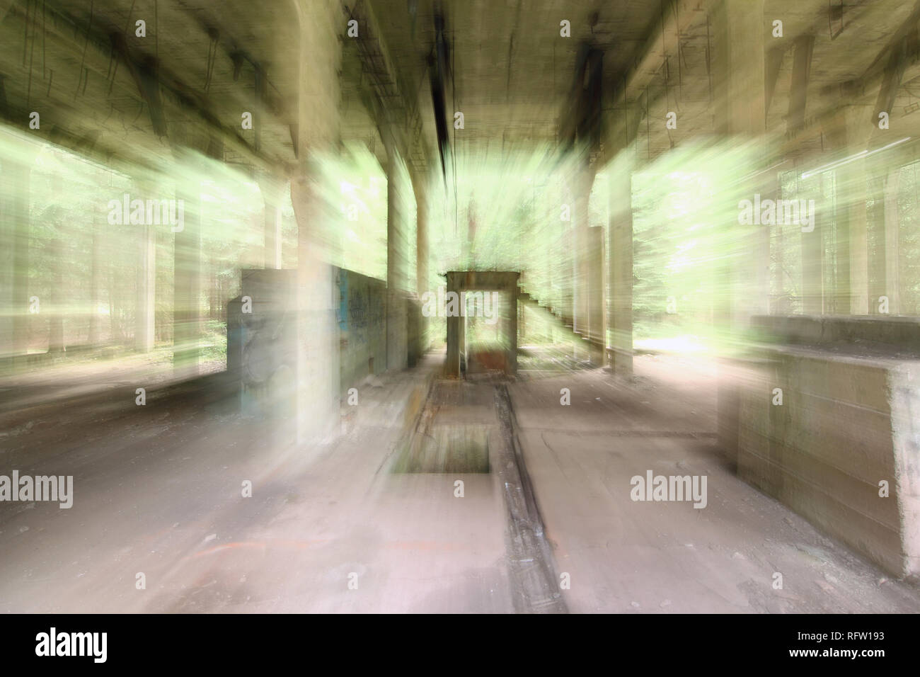 Ehemalige der Zinnmine abd Krieg Gefangenenlager Rolava - Sauersack, Erzgebirge, Tschechien Stockfoto